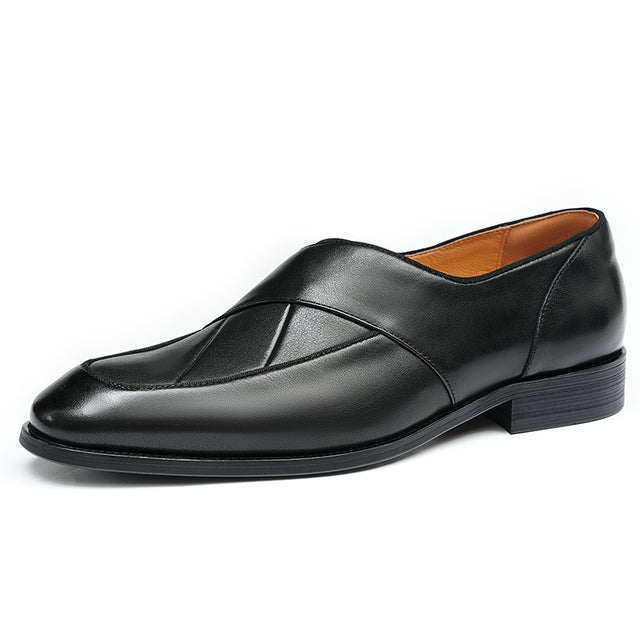 Celestova Elegance Leather Slip Loafers