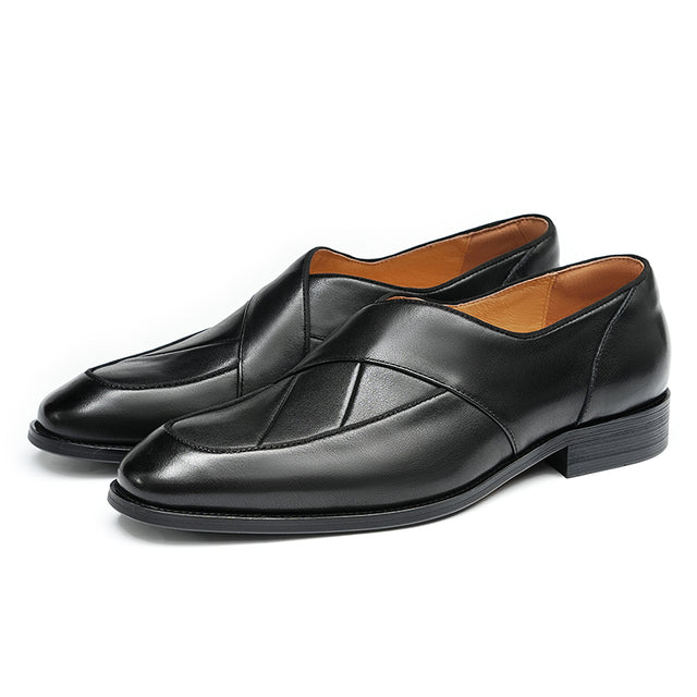 Celestova Elegance Leather Slip Loafers