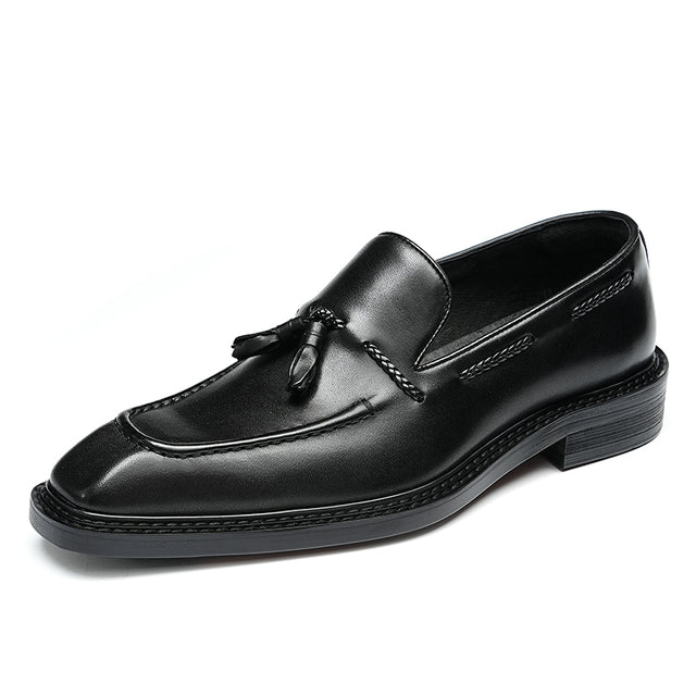 Granderie Ebonique Croc Square Toe Brogues