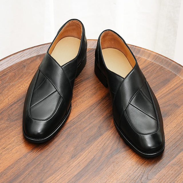 Celestova Elegance Leather Slip Loafers