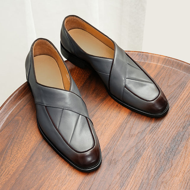 Celestova Elegance Leather Slip Loafers