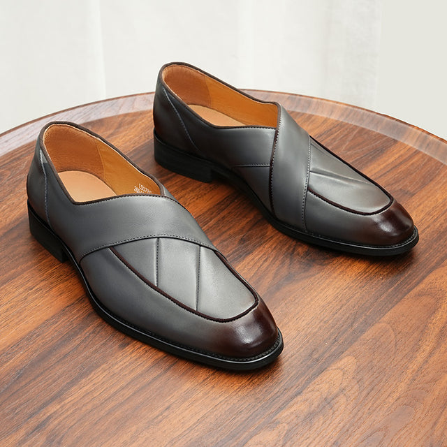 Celestova Elegance Leather Slip Loafers