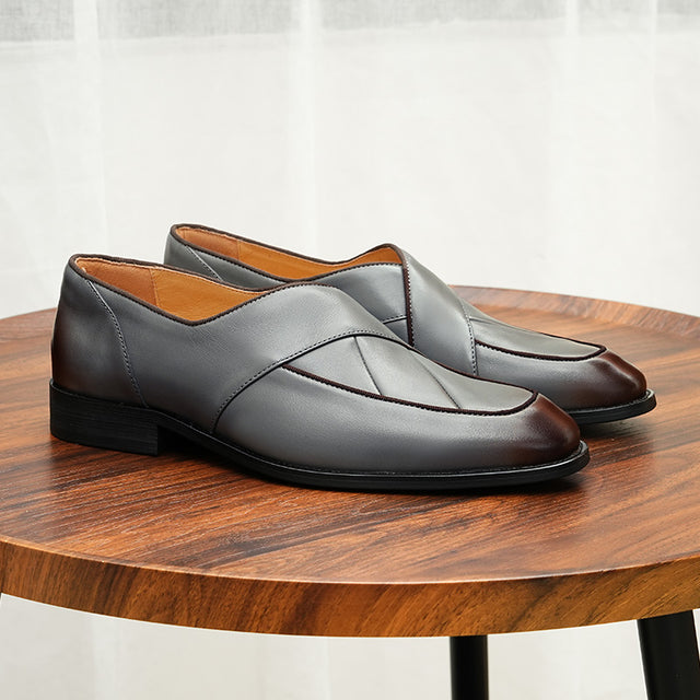 Celestova Elegance Leather Slip Loafers