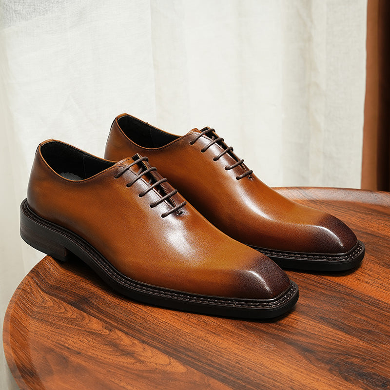 LuxeLace Leather Elegant Derby Shoes