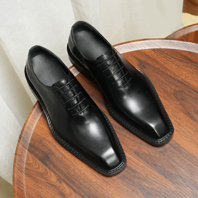 LuxeLace Leather Elegant Derby Shoes