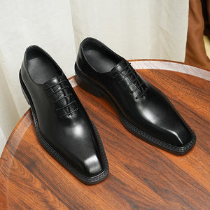 LuxeLace Leather Elegant Derby Shoes