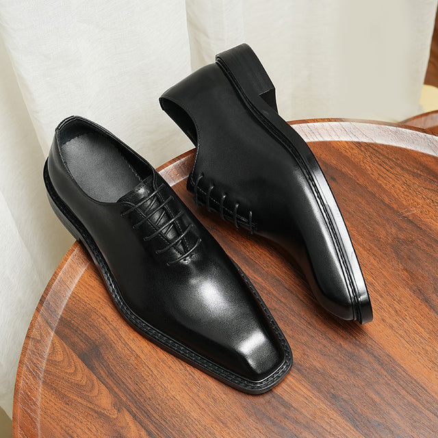 LuxeLace Leather Elegant Derby Shoes