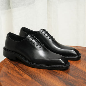 LuxeLace Leather Elegant Derby Shoes