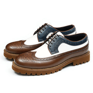 Embossed EleganceLuxe Lace-Up Dress Shoes