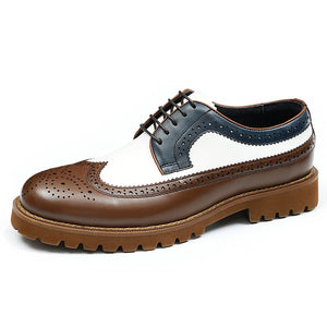 Embossed EleganceLuxe Lace-Up Dress Shoes