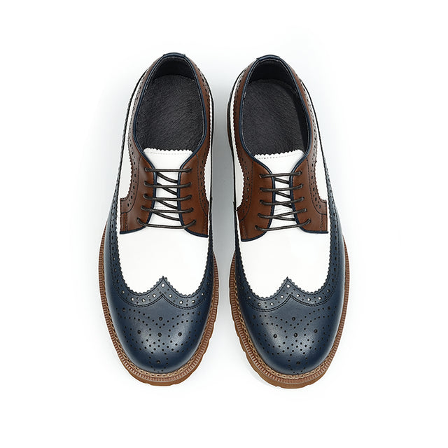 Embossed EleganceLuxe Lace-Up Dress Shoes