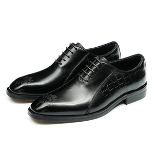 AlliElegance Luxe Brogue Oxford Dress Shoes