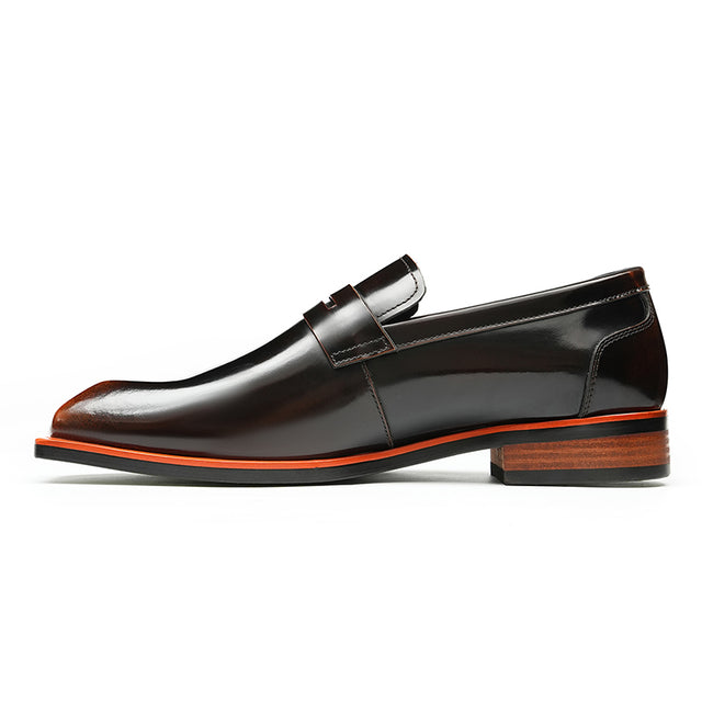Aurastyle Ebonique Croc Leather Brogues