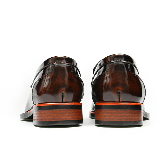 Aurastyle Ebonique Croc Leather Brogues