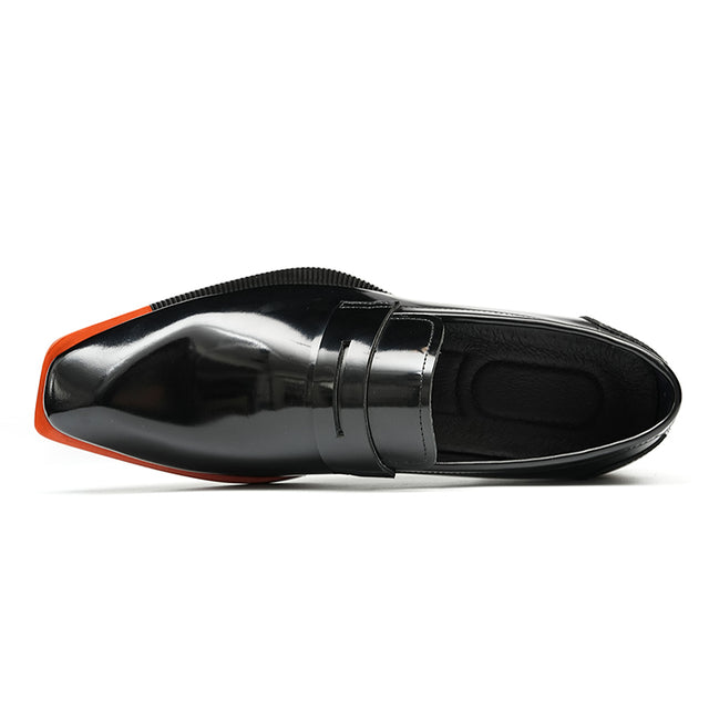 Aurastyle Ebonique Croc Leather Brogues
