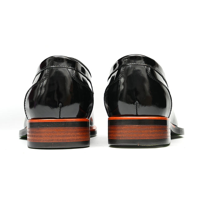 Aurastyle Ebonique Croc Leather Brogues