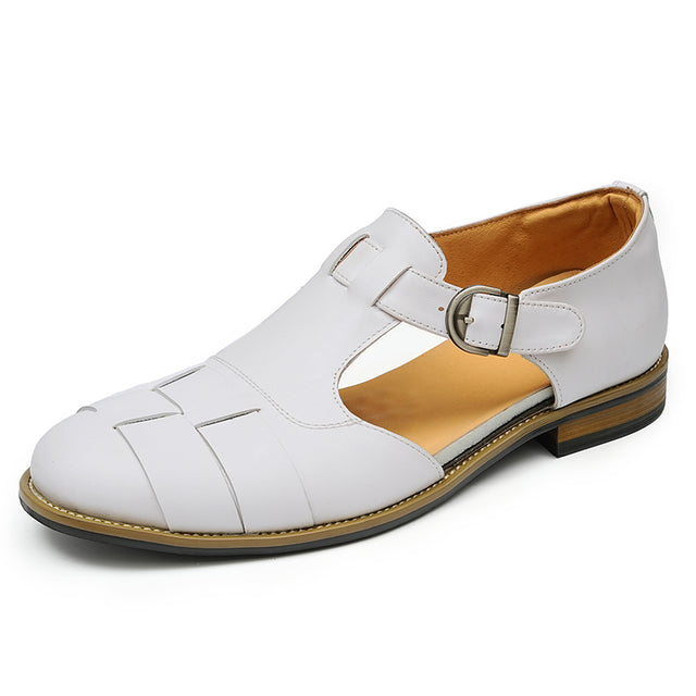 Celestova Chic Buckle Leather Sandals