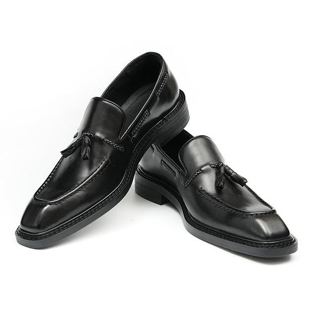 Granderie Ebonique Croc Square Toe Brogues