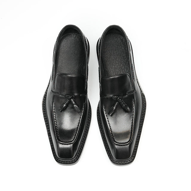Granderie Ebonique Croc Square Toe Brogues