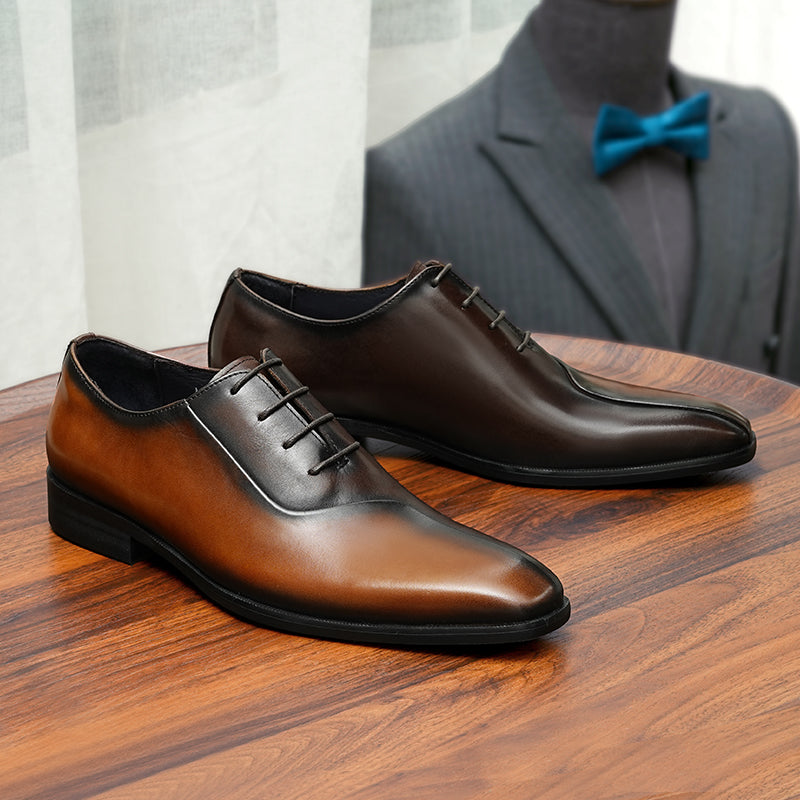 LeatherLux Lace-Up Formal Dress Shoes