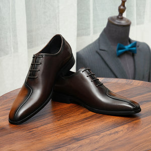 LeatherLux Lace-Up Formal Dress Shoes