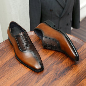 LeatherLux Lace-Up Formal Dress Shoes