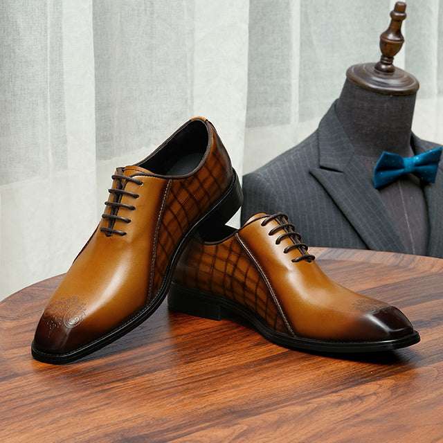 AlliElegance Luxe Brogue Oxford Dress Shoes