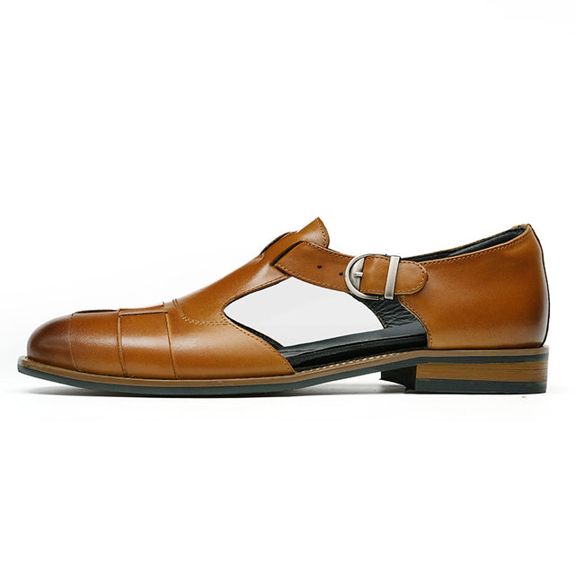 Celestova Chic Buckle Leather Sandals