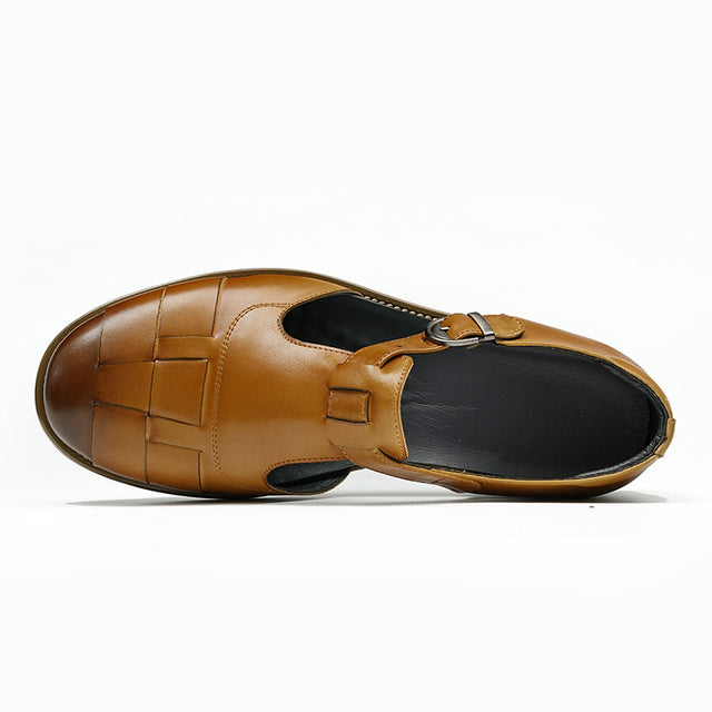 Celestova Chic Buckle Leather Sandals