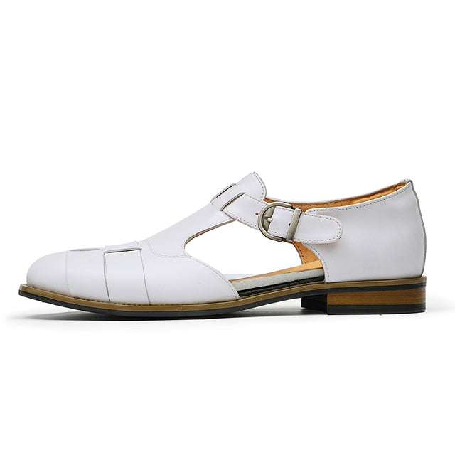Celestova Chic Buckle Leather Sandals