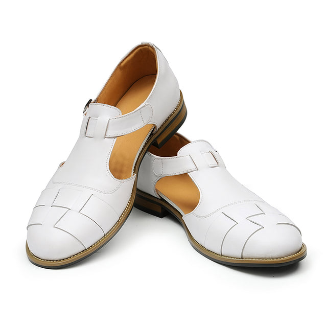 Celestova Chic Buckle Leather Sandals