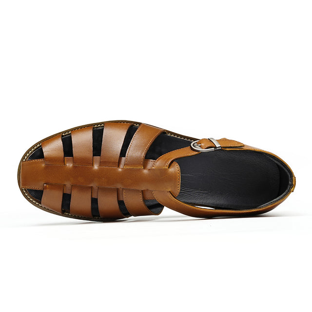Exoticade Chic Buckle Leather Sandals
