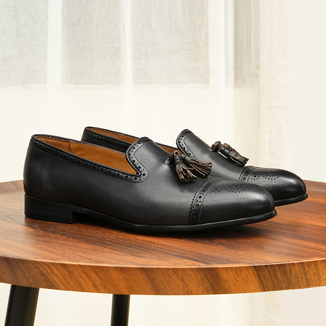 Exoticade Diamoré Ebonique Croc Loafers