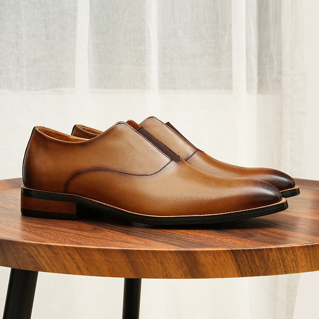 Eldorian Elegance Leather Slip Loafers