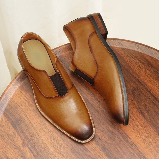 Eldorian Elegance Leather Slip Loafers