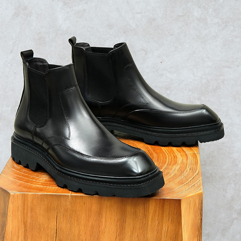 CowRoyale Sophisticated Slip-on Dress Boots