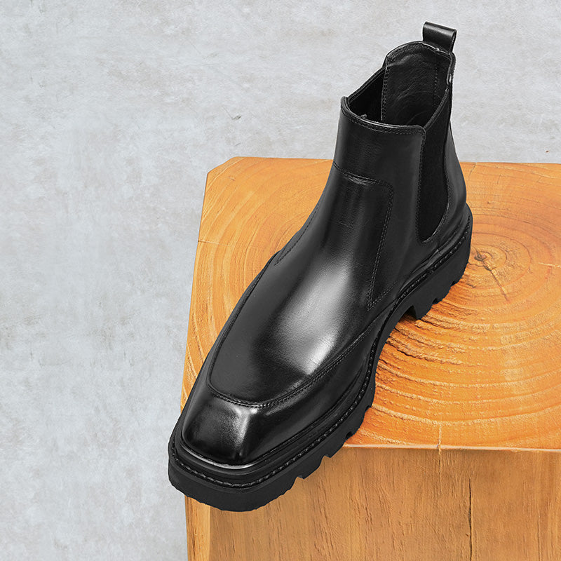 CowRoyale Sophisticated Slip-on Dress Boots