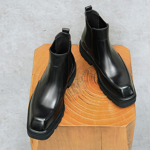 CowRoyale Sophisticated Slip-on Dress Boots