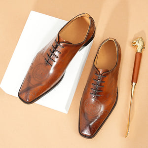 ExoticLuxe Cow Leather Lace Up Brogues