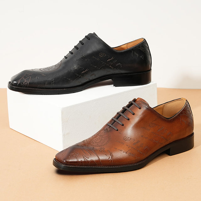 ExoticLuxe Cow Leather Lace Up Brogues