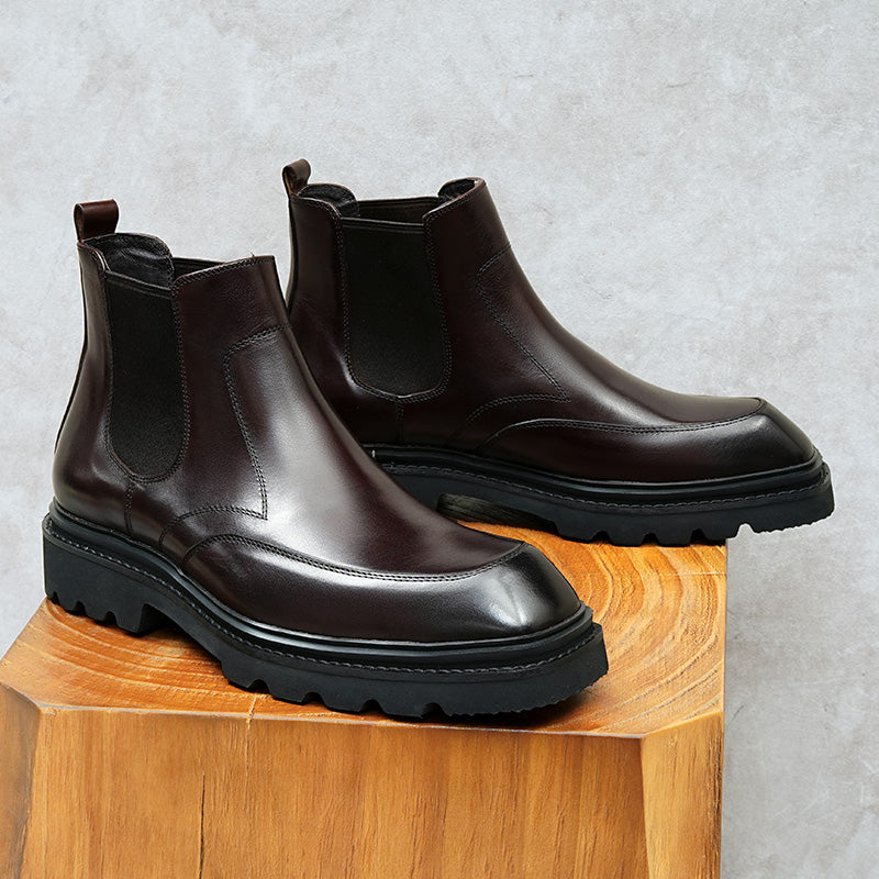 CowRoyale Sophisticated Slip-on Dress Boots