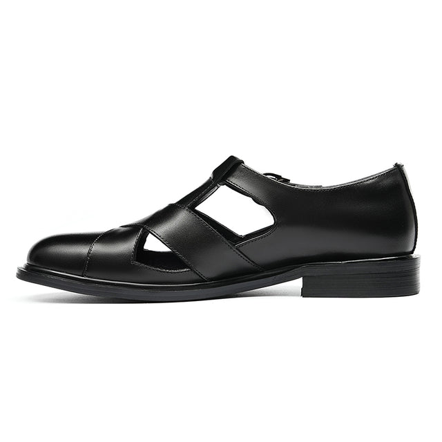 Dracavant Chic Buckle Leather Sandals