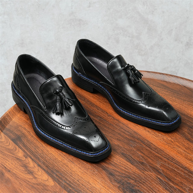 Veltique Snakara Tassel Dress Loafers
