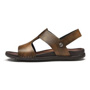 LuxeLeather  Summer Chic Buckle Sandals