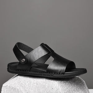 LuxeLeather  Summer Chic Buckle Sandals