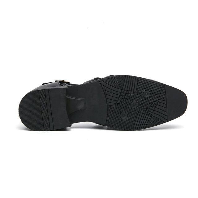 LuxoPU Leather Elegant Buckle Sandals