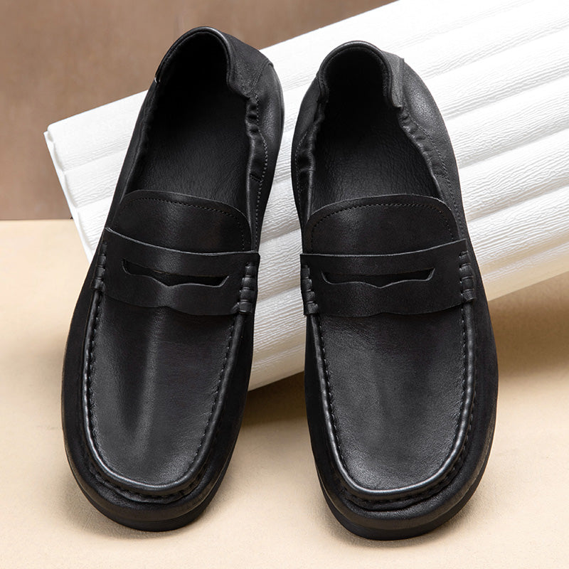 LuxeLeather Classy Slip-On Dress Shoes