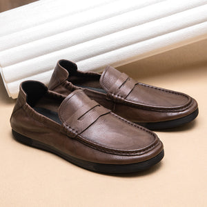 LuxeLeather Classy Slip-On Dress Shoes