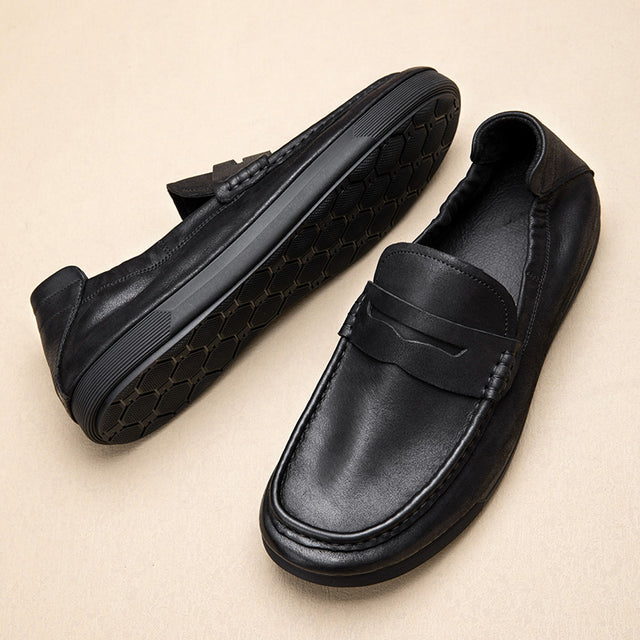 LuxeLeather Classy Slip-On Dress Shoes