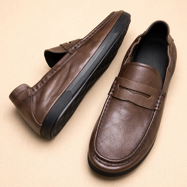 LuxeLeather Classy Slip-On Dress Shoes